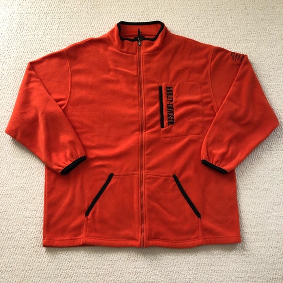 Vintage Fleece Harley Davidson Zip Up - Picture 1 of 6